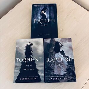 Lot of 3 Lauren Kate Hardbacks – Fallen, Torment, Rapture – YA Fantasy Romance